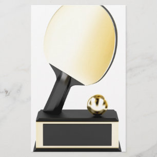 Trophée de tennis de table en or