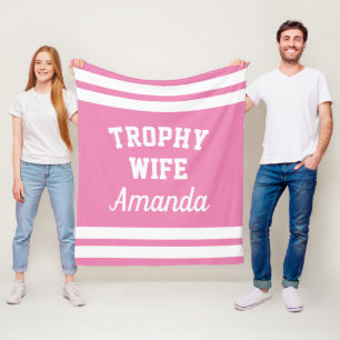 TROPHY WIFE drôle couverture polaire pour femmes m