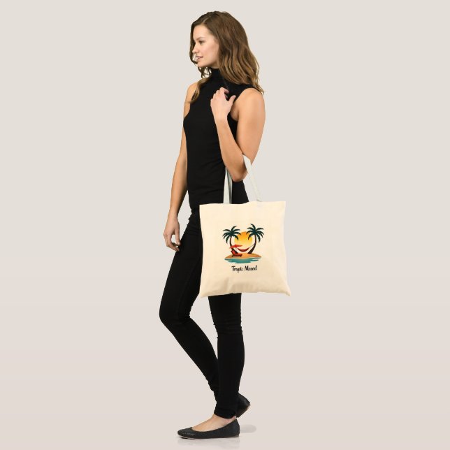 Tropic Mood Beach Vibe Sac fourre-tout (Devant (modèle))