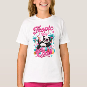 Tropic Stay Cool T-shirt pour filles à motif panda