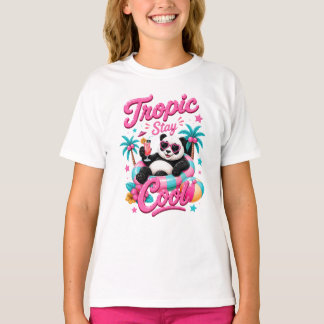 Tropic Stay Cool T-shirt pour filles à motif panda