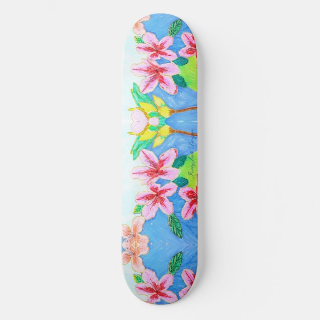 Tropical Azalea Skateboard Ariella & Lily Designs (Recto)