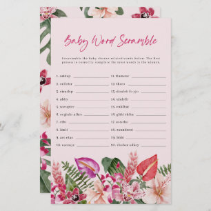 Tropical Baby Word Scramble