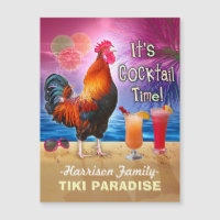 Tropical Beach Cocktail Bar Drôle Rooster Poulet