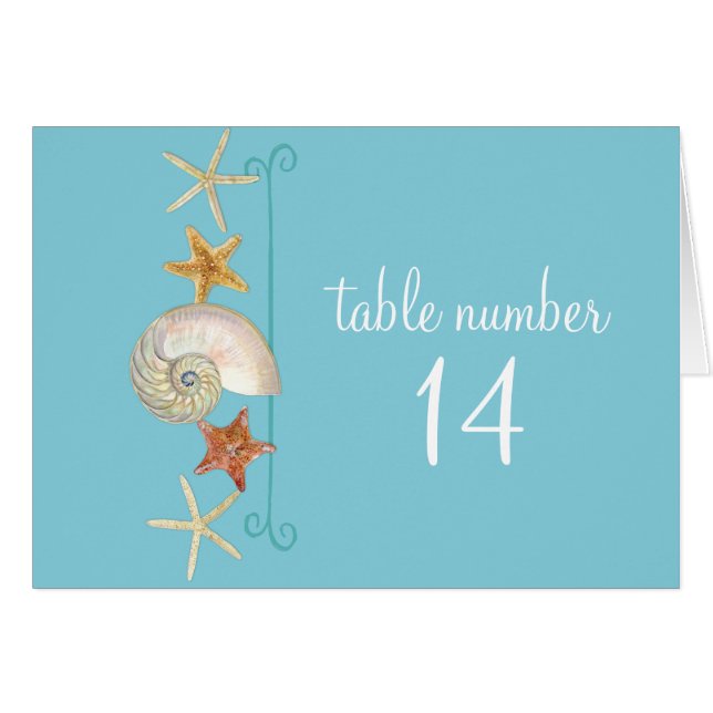 Tropical Beach Shells Starfish Nautilus Été (Devant Horizontal)