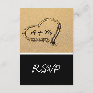 Tropical Beach Wedding Carte RSVP Pour Invitation