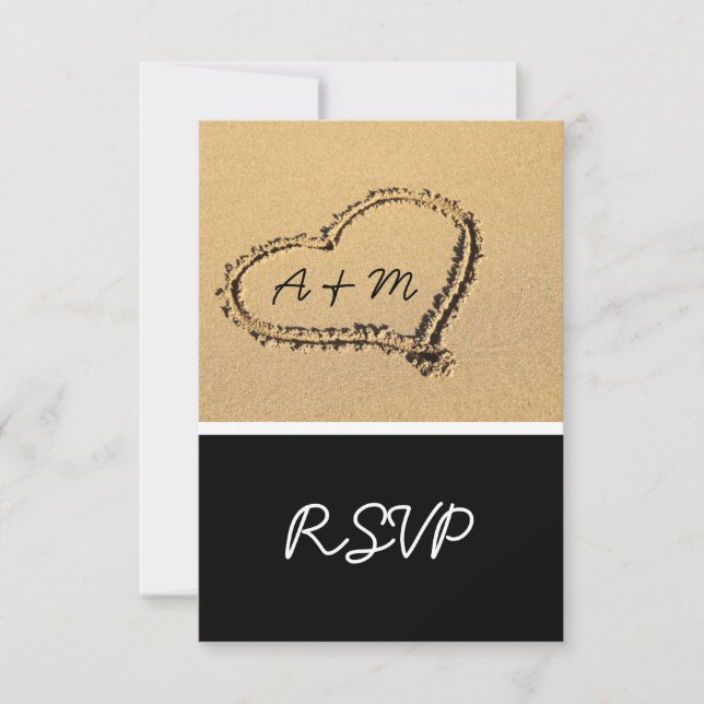 Tropical Beach Wedding Carte RSVP Pour Invitation  (Devant)