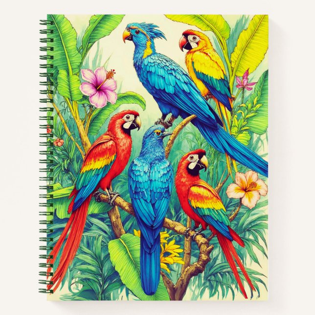 Tropical Birds Botanical Illustration Journal (Devant)