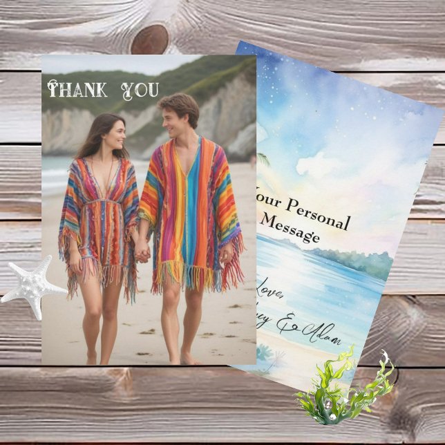 Tropical Bliss Mariage Merci Cartes (Créateur téléchargé)