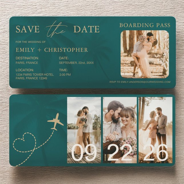 Tropical Boarding Pass Destination Plane Ticket (Créateur téléchargé)