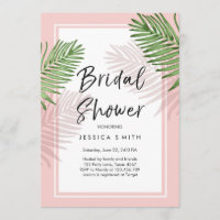 Tropical Bridal Shower Invitation Hawaii