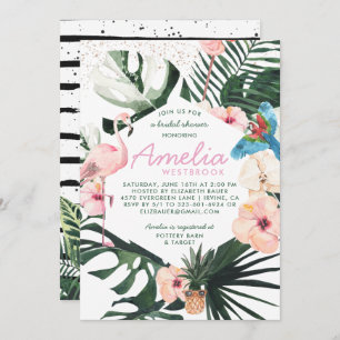 Tropical Chic   Invitation Florale de douche nupti