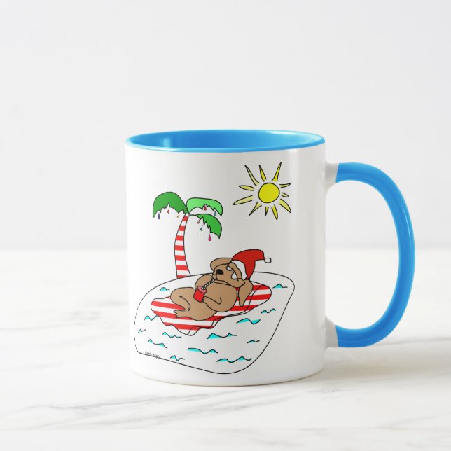 Tropical Christmas Chien Mug (Droite)