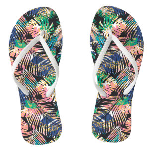 Tropical Coloré Plante tongs