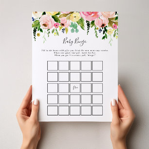 Tropical Colorful Automne Baby Bingo Douche Jeu