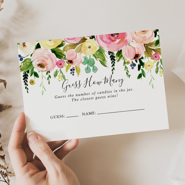 Tropical Colorful Automne Devinez Combien De Carte (Créateur téléchargé)