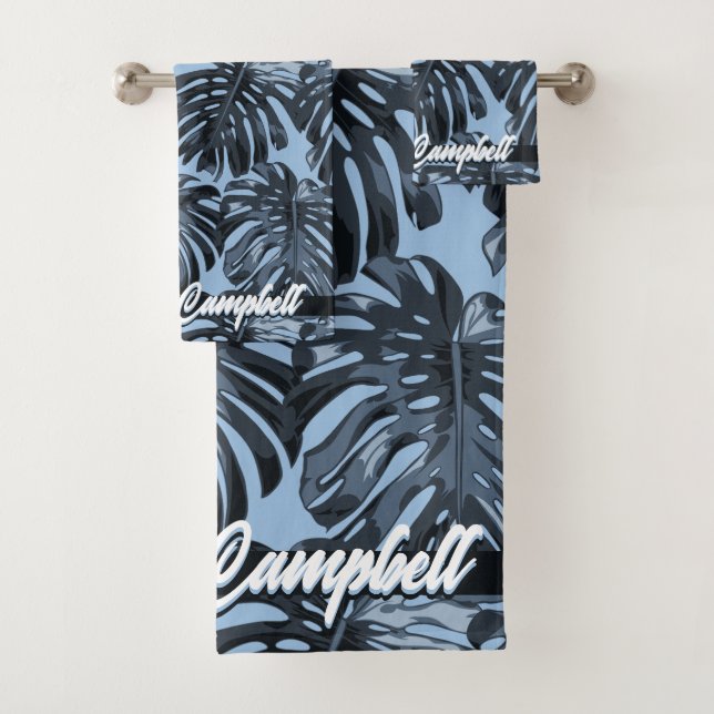 Tropical Dark Blue Monstera Feuilles Nom (En situation)