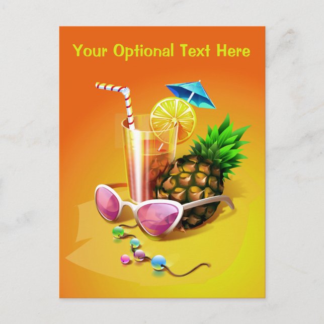 Tropical Drink carte postale personnalisée (Devant)