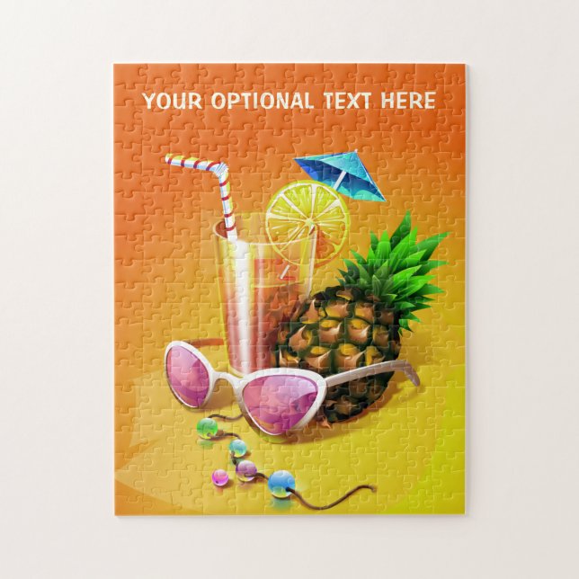 Tropical Drink - puzzle de texte personnalisé (Vertical)