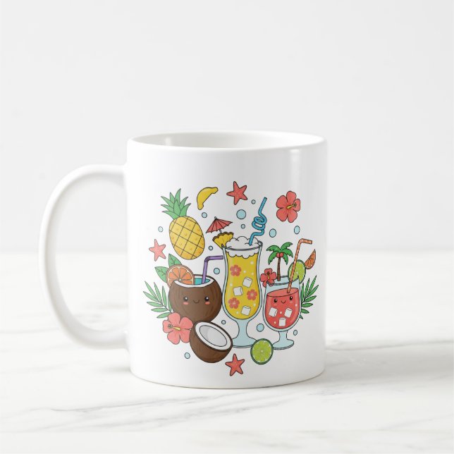 Tropical Drinks – Cute Summer Cocktail Mug (Gauche)
