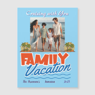 Tropical Family Cruise Flexible Photo Magnet