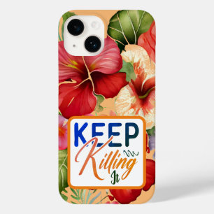Tropical Floral Continuez à le tuer iPhone / coque