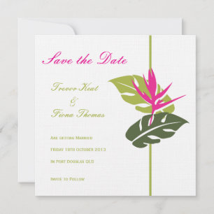 Tropical Floral Faire-Part de sauvegarde de date