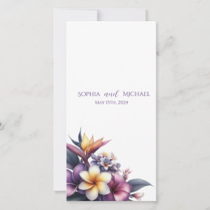 Tropical Floral- Programme de mariage-