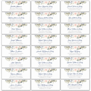 Tropical Foliage Guest Name Étiquette de adresse