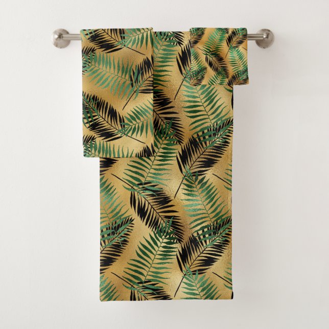 Tropical Green Palm Feuilles (En situation)