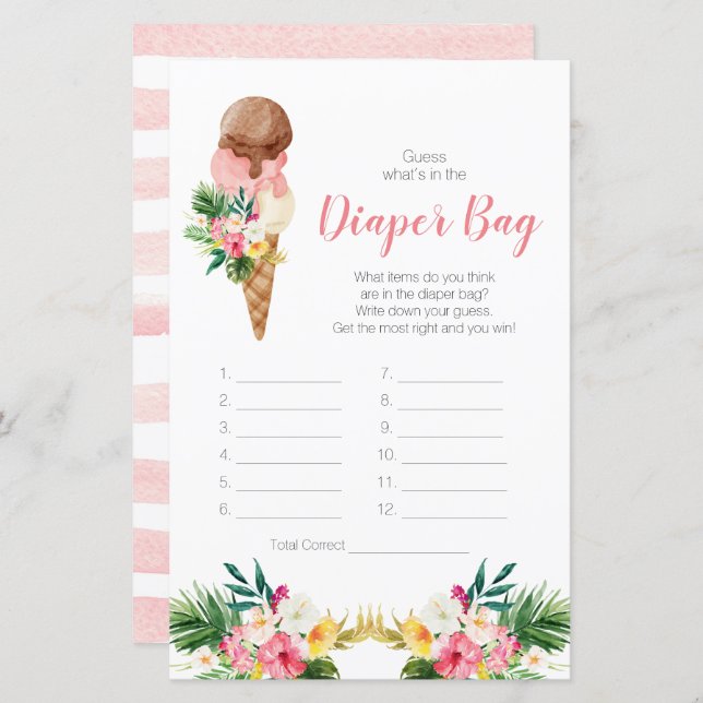 Tropical Ice Cream Devinez ce qui se passe dans le (Devant / Derrière)