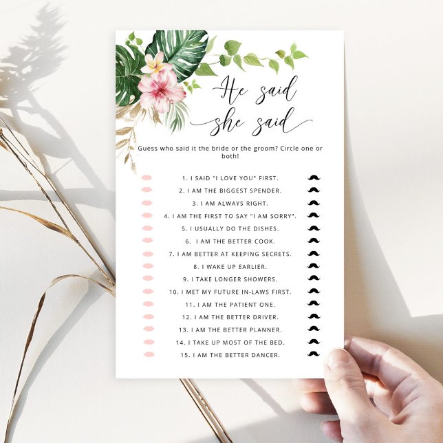 Tropical Il dit qu'elle a dit jeu de douche de nup (Créateur téléchargé)