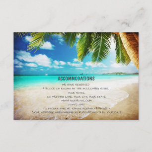 Tropical Island Beach Mariage Cartes d'hébergement