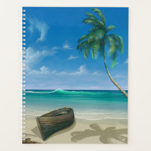 Tropical Island Paradise Sandy Beach Boat