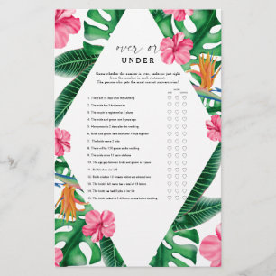 Tropical - Jeu de baby shower sur le thème du mari