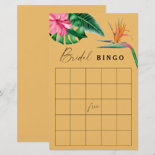 Tropical - Jeu de bingo pour enterrement de vie de