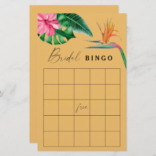 Tropical - Jeux de bingo de douche nuptiale