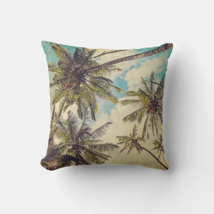 Tropical Kauai Palm Tree Imprimer Coussin extérie