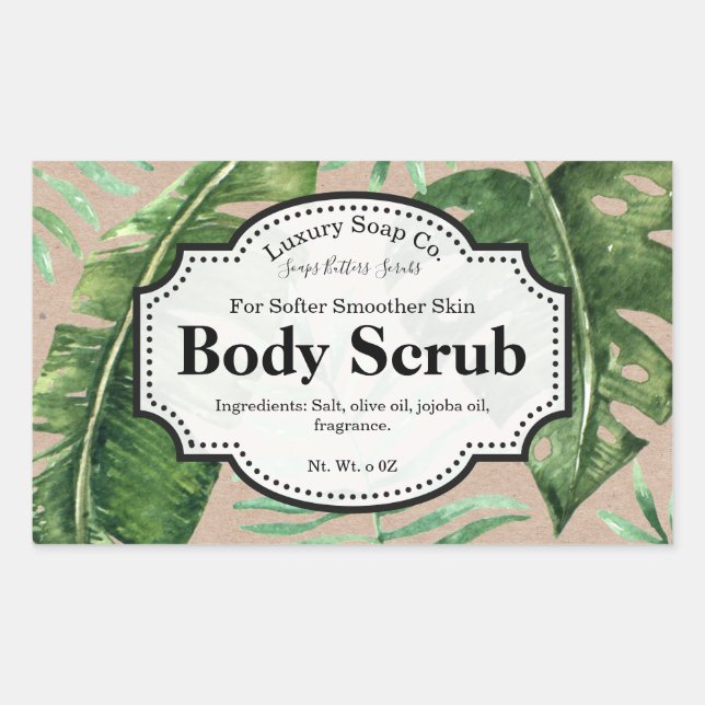 Tropical Kraft Body Scrub Étiquette (Devant)
