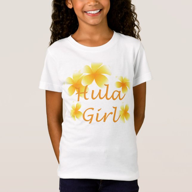 Tropical Laua Party Hula Girl Floral Kids T-shirt (Devant)