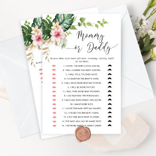 Tropical maman ou papa jeu de baby shower