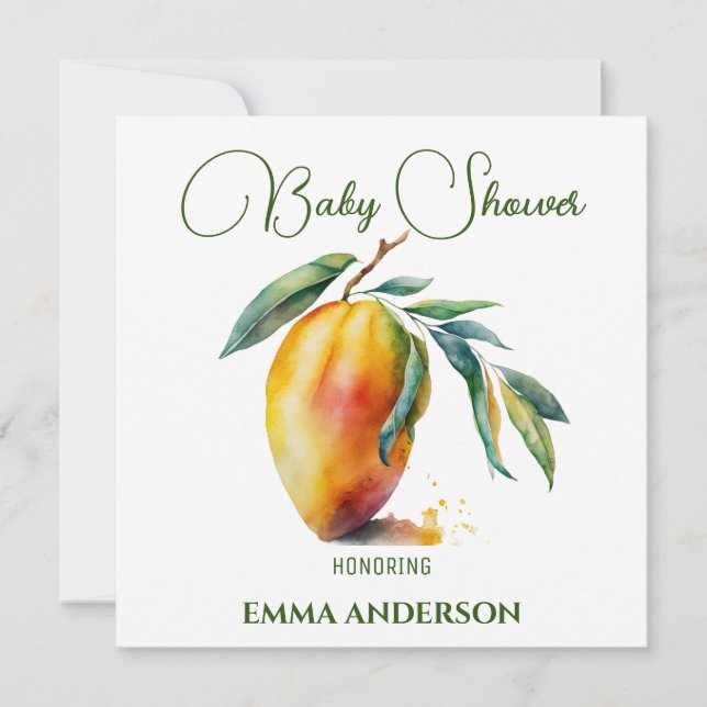 Tropical Mango | Baby Shower (Devant)