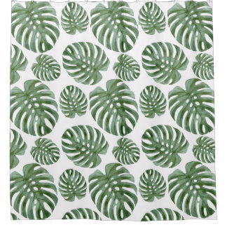 Tropical Monstera Leaf rideau de salle de bain