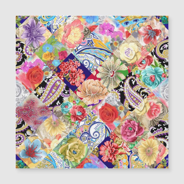 Tropical motif floral, couleurs vives. (Devant)