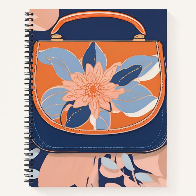 Tropical Orange Blue Ai art Carnet spiral (Devant)