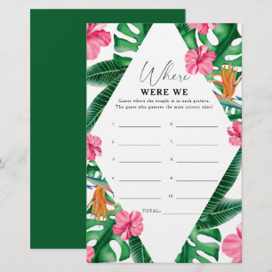 Tropical - Où étions-nous jeu de baby shower pour