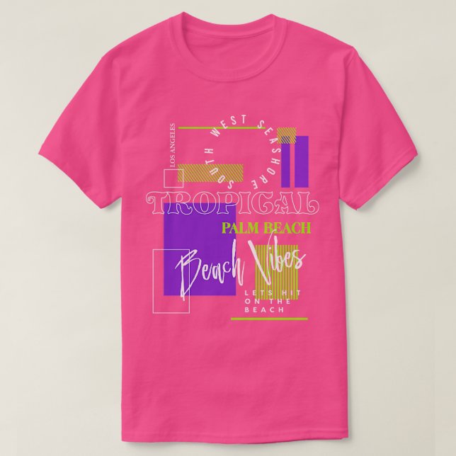 Tropical Palm Beach Vibes TShirt (Design devant)