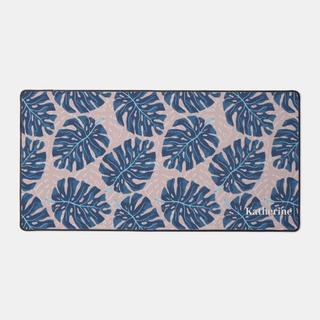 Tropical Palm Bleu Gris (Recto)