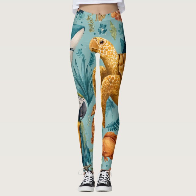 Tropical Palm Leggings (Devant)