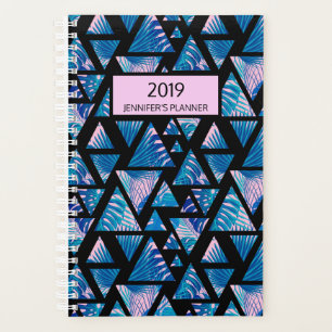 Tropical Palm Paradise Pink Blue 2019 Personnalisé